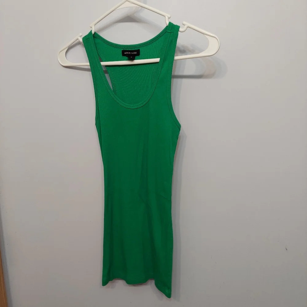 Active basic layering tank top emerald green med